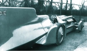 Malcolm Campbell in his LSR-setting Bluebird of 1935.