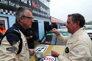 Watts and Cleland – former stars back in their cars. Photo: Peter Still, PSP Images.
